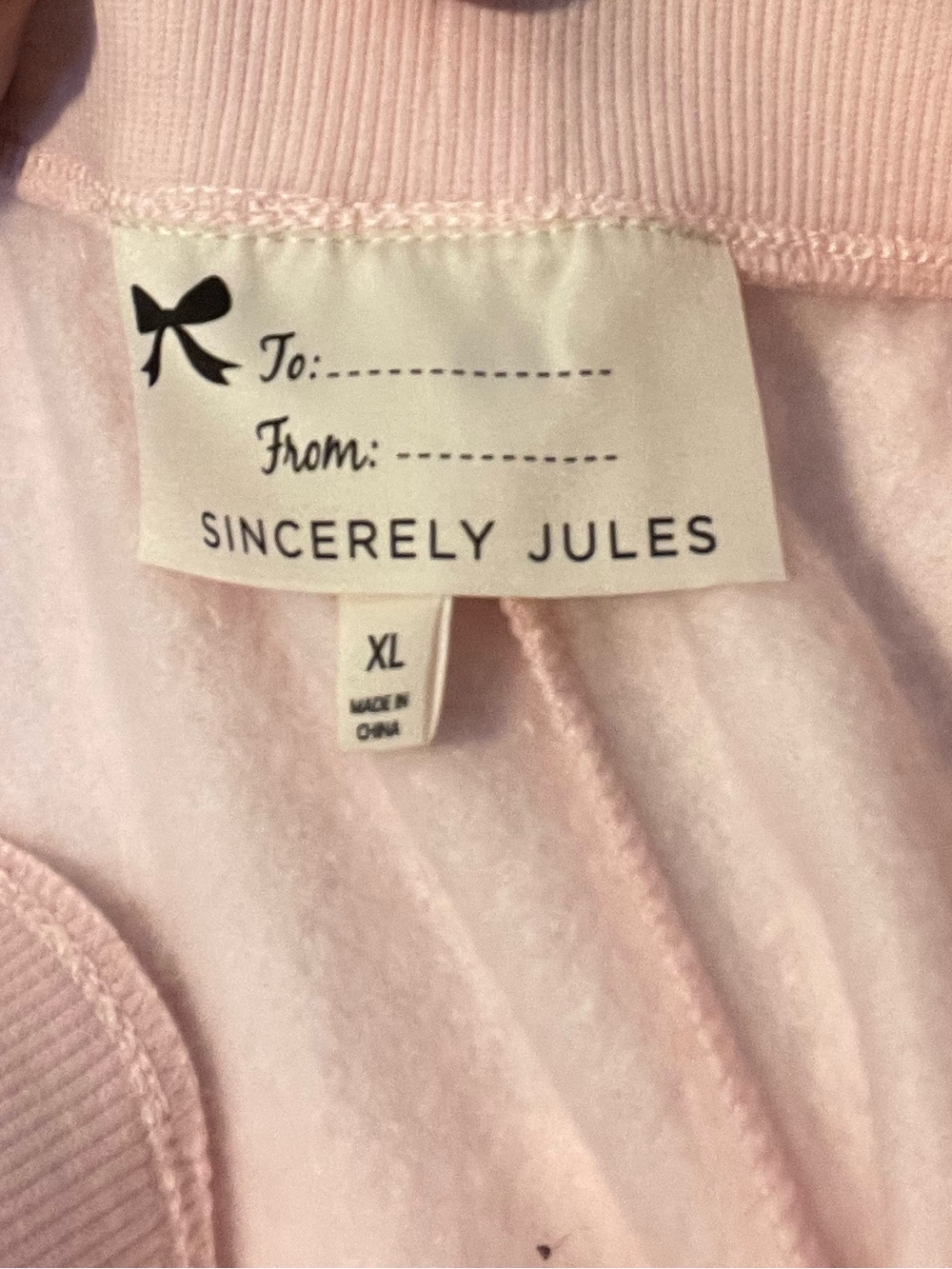 NWT-Sincerely Jules fleece wide leg Loung pants. Size XL color ballet slipper - Picture 4 of 6